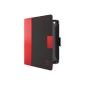 Belkin Cinema F8N772cwC01 PU Artificial Suede Folio (state function, magnetic, auto-wake function, suitable for iPad 1/2/4 3rd Generation) Black / Red (Accessories)