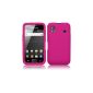 Silicone Case for Samsung S5830 Galaxy ACE incl. Displayfolie in Solid Pink (Electronics)
