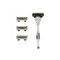 SHAVE-LAB - FIRE - Starter Set Shaver with 4 blades (White Edition with P.6 - for men) (Health and Beauty)