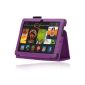 Bestwe Ultra Slim Protective Leather Flip Case Case Case for Kindle Fire HDX 7 Tablet with stand function - Multi Color Options (Kindle Fire HDX 7 Tablet, Purple)