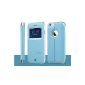 Forester TOTU luxury magnetic Touch Series Case Cover Flip Stand Leather Case Window View Case for iPhone 6 Plus (5.5) - Blue (Electronics)