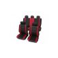 Covers auto car seats, leather appearance, complete kit, Toyota RAV 4 to 1/2006, anthracite black red