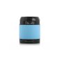 Portable Bluetooth ™ Speaker Poweradd Ultra Compact, Powerful, Portable Bluetooth Speaker with Wireless Microphone and Rechargeable Battery for all devices with Bluetooth Function - Blue