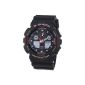 Casio - GA-100-1A4ER - G-shock - Men's Watch - Quartz Analog and Digital - Dial Red - Black Resin Strap (Watch)