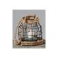 Wind light Carlo metal & glass H 20 cm Teelichthalter rustic lantern candle holders