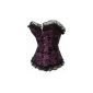 r-dessous corsage in purple with black velvet (Textiles)