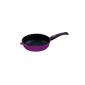 King P778 cast aluminum frying pan with removable handle, fusion coated, 28 cm, purple (Housewares)