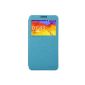 Blue Case Cover + Screen Protector for Samsung N7505 GALAXY Note 3 Neo Nillkin NK80301 (Electronics)