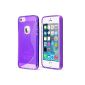 Buddy TM Case Purple Cover Case hull silicone gel pouch + Screen Film for iPhone 5S iPhone 5 (Electronics)