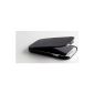 Exclusive Leather Case for Samsung Galaxy S3 / S III / i9300 / foldable / ultraslim / genuine leather / Flip Case / Black / Black (Electronics)