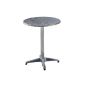 Bistro table with folding function of aluminum with stainless steel plate -höhenverstellbar- 70cm or 114cm, Ø 60cm (household goods)