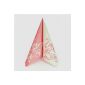 50 napkins, cloth-like, Airlaid 1/4 fold 40 cm x 40 cm Ornaments Pink and White Wedding Engagement Christening Christmas ... (housewares)