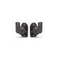 TechSol 1 pair (2 pieces) Black Universal Wall Mounts for Speakers (Electronics)