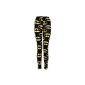 (Womens full length leggings Batman) (MTC) Women batman Gaiters (40/42 (UK 12/14), (black / yellow) black / yellow) (Textiles)