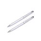 2 x Stylus Touch Pen stylus Liamoo for iPad, iPhone, Samsung Galaxy, HTC, Sony, Asus, etc. (Silver) (Electronics)