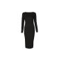 Fast Fashion - Long Sleeve Maxi Dress Viscose Jersey - Women - 36/38 - Black (Clothing)