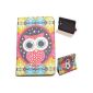 Voguecase® PU Leather Case With Stand Leather Case / Stand Pouch & Auto / Standby function for Samsung Galaxy Tab 3 Lite 7.0 7 inch T110 T111 (owl rating) + Free Stylus Universal random screen (Wireless Phone Accessory)