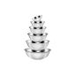 King S7615S bowl set high stainless steel, 16, 20, 24, 28, 32 and 36 cm, 6 pieces (household goods)