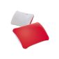 Beach pillow - inflatable - PVC red / white - 35 x 27 cm (Misc.)