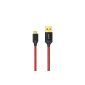 Anker 1.8 m with nylon braided tangle safe Micro USB cable with gold-plated plugs for Android, Samsung, HTC, Nokia, Sony and Others (Red)