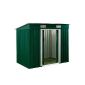 Shed metal 196x122x180 cm with sliding doors and foundation