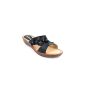 Cendriyon, Sandals Grande Compensated Black Shoes Shoes FLOWERS (Clothing)