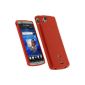 iGadgitz Red Glossy Durable Crystal Gel Skin TPU Case Cover for Sony Ericsson Xperia Arc S Android Smartphone Mobile Phone Mobile Phone + Screen Protector (Electronics)