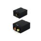CSL - Audio Digital to Analog Converters | Converter / Decoder | Home Entertainment | New Model | Noise Reduction Design | Coaxial SPDIF / Toslink optical digital to analog Composite Right Left Audio | Full Metal | Black (Electronics)