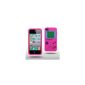 IProtect ORIGINAL APPLE IPHONE 4 / 4S RETRO GAME BOY silicone sleeve with buttons in pink / lilac // Case Cover Skin (Electronics)