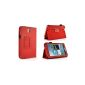JAMMYLIZARD | Cover Executive ultra-fine leather Smart Case for Samsung Galaxy Tab 3 7.0 (RED) (Electronics)