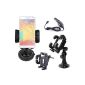 Attachment 3 in 1 rotary car holder for Samsung Galaxy Note 3 Lite smartphone - air vent, windshield & dash - BONUS Car Charger (Electronics)
