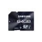 Samsung Memory Card 64GB SDXC UHS-1 Class 10 Grade 1 80MB / s (Accessory)