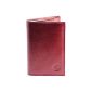 GRAND CLASSIC Leather Wallet RED / N1326 BORDEAUX - Large Portfolio Man (Clothing)