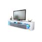 Low TV cabinet Low cabinet Lima V2 White / Grey in high gloss
