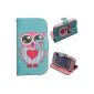 Voguecase® Protective Carrying Case Leather Wallet Case Case Cover for Samsung Galaxy Trend Lite S7392 S7390 (Owl 08) + Free Universal stylus (electronic)