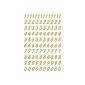 Herma numbers, 8mm, 0-9, weatherproof, transparent foil, gold, 10x2 Bl., 4151 (Office supplies & stationery)