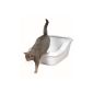 Trixie 40371 Cleany Cat litter tray with rim, 45 x 21 (29) × 54 cm, Granite white (Misc.)