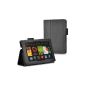 EnGive Leather Protector Flip Case Sleeve Bag Cover For New Kindle Fire HD 7 (model 2013) with automatic sleep / wake up function (Kindle Fire HD 7 (model 2013), black)