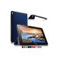 Britain Broadway Lenovo IdeaTab A10-70 10.1 inch Android Tablet Tri-Fold ultra-thin Lightweight slim smart Shell Case - fits only Lenovo IdeaTab A10-70 10.1 inch Android Tablet (Dark Blue) (Electronics)