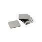 Jd Diffusion P9254 Pack of 6 Coasters Stainless steel Glass + Stainless Steel (Kitchen)