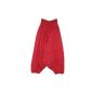 Harem pants man woman 100% Cotton Dark Red (Clothing)