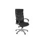 Amstyle XXL executive chair Ferrol Real Leather 5-point multiblock mechanism, office chair black (household goods)
