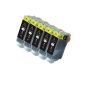 NTT® 5x cartridges XL with chip, compatible with Canon PGI-520BK Black / Black, Sparpack (Office supplies & stationery)
