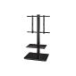 Hama TV floor stand with 2 shelves, for 81-140 cm diagonal (32 inches - 55 inches), VESA 600 x 400, for max.  40 kgs, black (Accessories)