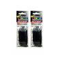 U-LACE - Pack of 2 bags of black laces without revolutionary elastic lacing - Laces perfect for Converse sneakers Vans or other - 20 colors to mix