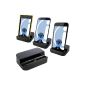 Samsung Ativ S i8750 iTALKonline Black Micro USB Sync & Charge / Charging Desk Stand Dock Charger (Wireless Phone Accessory)