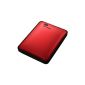 WD My Passport external hard drive 1TB (6.4 cm (2.5 inches), USB 3.0) red (Personal Computers)