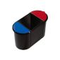 Helit H6103597 Trio System trash large tank black / blue / red (Office supplies & stationery)