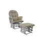 TV recliner reclining chair rocking chair with ottoman TV armchair Colour: cream GC101-D01