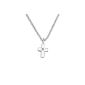 Miore Ladies necklace 925 sterling silver chain with Kreuzanhnger Zirconia 45cm MSM124N (jewelry)